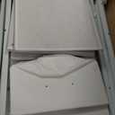 Lufeiya White Computer Desk with Fabric Drawers, 47 Inch Reversible Study Work Writing Desk for Home Office Bedroom, Simple Modern Cute PC Desks with Drawer, White