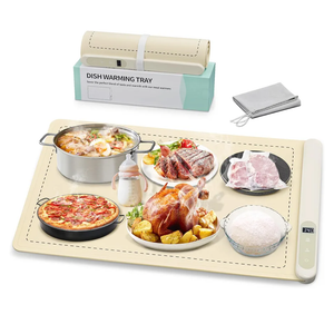 Graphene Warming Mats for Food, Electric Warming Mat for Food at Parties Buffets and Home Daily Use, 6 Temperatures and Timed Function for Getting Home Late Versatile Food Warmer