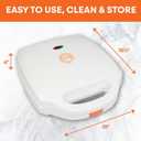 MasterChef Mini Pie & Quiche Maker- Baker Cooks 6 Small Pies or Quiches in Minutes- Non-stick Cooker w Dough Cutting Circle for Easy Measurement & Filling, Must Have Machine for Desserts & Appetizers