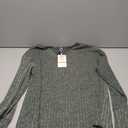 IWD Womens V Neck Long Sleeve Shirt Fall Fashion Knitted Sweaters Dressy Casual Pullover Tunic Tops with Decorative Buttons Green, XL
