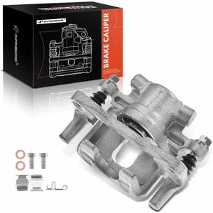 A-Premium Rear Right Disc Brake Caliper Assembly with Bracket Compatible with Chrysler, Dodge, Jeep and Mitsubishi Models - 200, Sebring, Avenger, Caliber, Compass, Patriot, Lancer