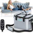 CUEME Cold Therapy Machine with Programmable Timer, Ice Machine for Knee After Surgery, Knee Replacement Recovery System, Cryotherapy Pain Relief, w/Compression Pad for Shoulder, Hip, Ankle and Foot (Bluegray)