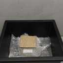 Black Bar Sink Undermount,15 X 17 inch Small Composite Bar Sink,Granite Kitchen & Bar Sinks (Black, 15" X 17")