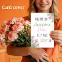 Funny Double-Sided Mother's Day Card for Mom, Awesome Mom Card from Son Daughter with Red Envelope and Sticker