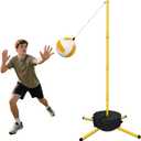 Tetherball Ball and Rope, Tetherball Set with Sturdy Base and Pole, Adjustable Tether Ball Pole for Playground, Outside Ball Games Sports for Youth & Adults
