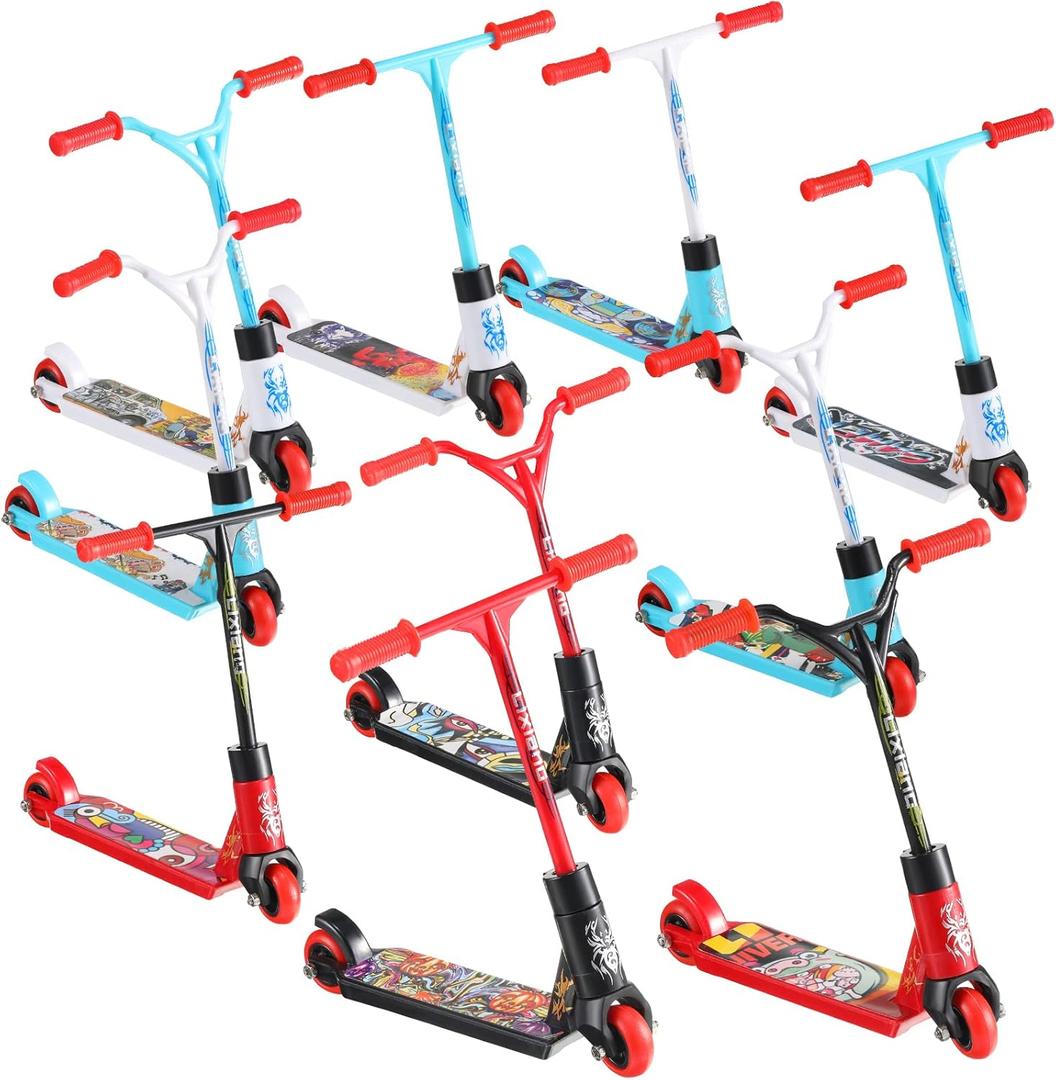 Civaner 10 Pcs Fingerboard Finger Scooter Mini Two Wheel Finger Scooter Fingerboard Scooters Party Favor with Removable Wheel