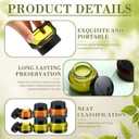 6 Pcs 0.5/1/ 2 oz Glass Jar with Lids Travel Size Containers for Toiletries Round Cosmetic Jars with Inner Travel Accessories for Storing Lip, Body Scrub, Lotion, Bath Salts(Amber,Green)