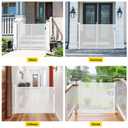 Reinforced 42 Extra Tall Retractable Dog Gate for Doorways, Extends up to 60 Wide, Mesh Baby Gate, Tall Baby Gates with Rods to Prevent Crawling Through Retractable Pet Gate Indoor Outdoor, White