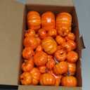 winemana 46 Pcs Assorted Size Artificial Pumpkins Fall Decorations, Orange Foam Pumpkin Autumn Decor, Decorative Faux Pumpkin for Harvest Thanksgiving Table Centerpiece Mantle Bowl Wedding Party