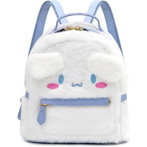 Blue Cute Backpack, Kawaii Stuff Plush Backpack, Adorable Bag Handbag for Girls Kids Fans Birthday Present School Supplies