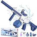 Electric Water Gun,Squirt Gun Toy,Automatic Water Gun Long Range Blaster Up to 32 FT,Outdoor Pool Party Shooting Game Toy with 2 Water Tanks & 2 Kits Batteries,Ideal Summer Gift for Kids & Adults.