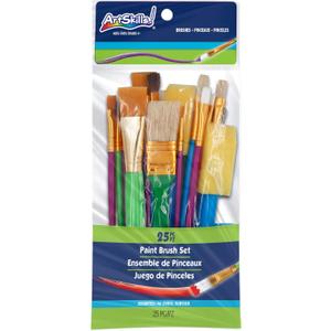 ArtSkills Paint Brush Set, Assorted Brushes, 25 Pieces, (PA-2585)