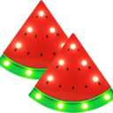 LED Marquee Signs Watermelon Night Lights, Battery Operated Watermelon Shaped Desk Table Lamp for Christmas Kids, Baby, Child, Girl Gift, Nursery Room, Wall Decor- Red Watermelon 2Pcs