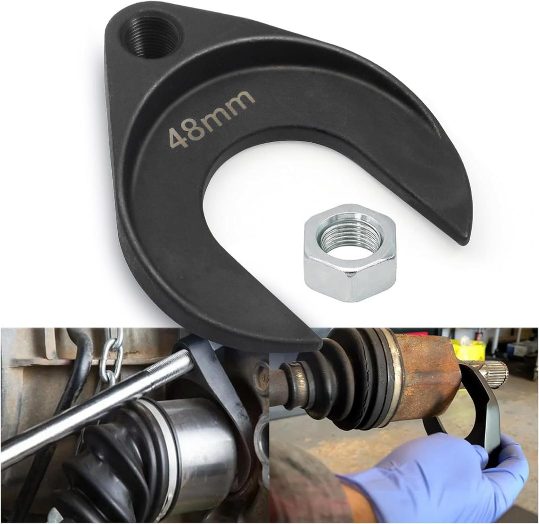 48mm Inner CV Axle Removal Tool with Nut - Front Wheel Drive Vehicles Axle Pulley Attachment For Slide Hammer with 5/8"-18 Threads - CV Joint Puller Fork Adapter Removing Tool Fix CV Joints