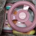 Love&Mini Baby Musical Toys for Girls - Crawling Steering Wheel Toys with Car, Telephone, Lights & Sounds - Multi-Functional Educational Gifts for 1+ Year Old Girls Birthday Xmas