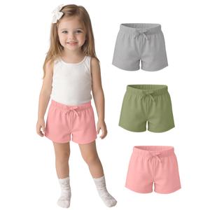Mumucove 3 Pack Toddler Girls Shorts, 3-Color, 3T