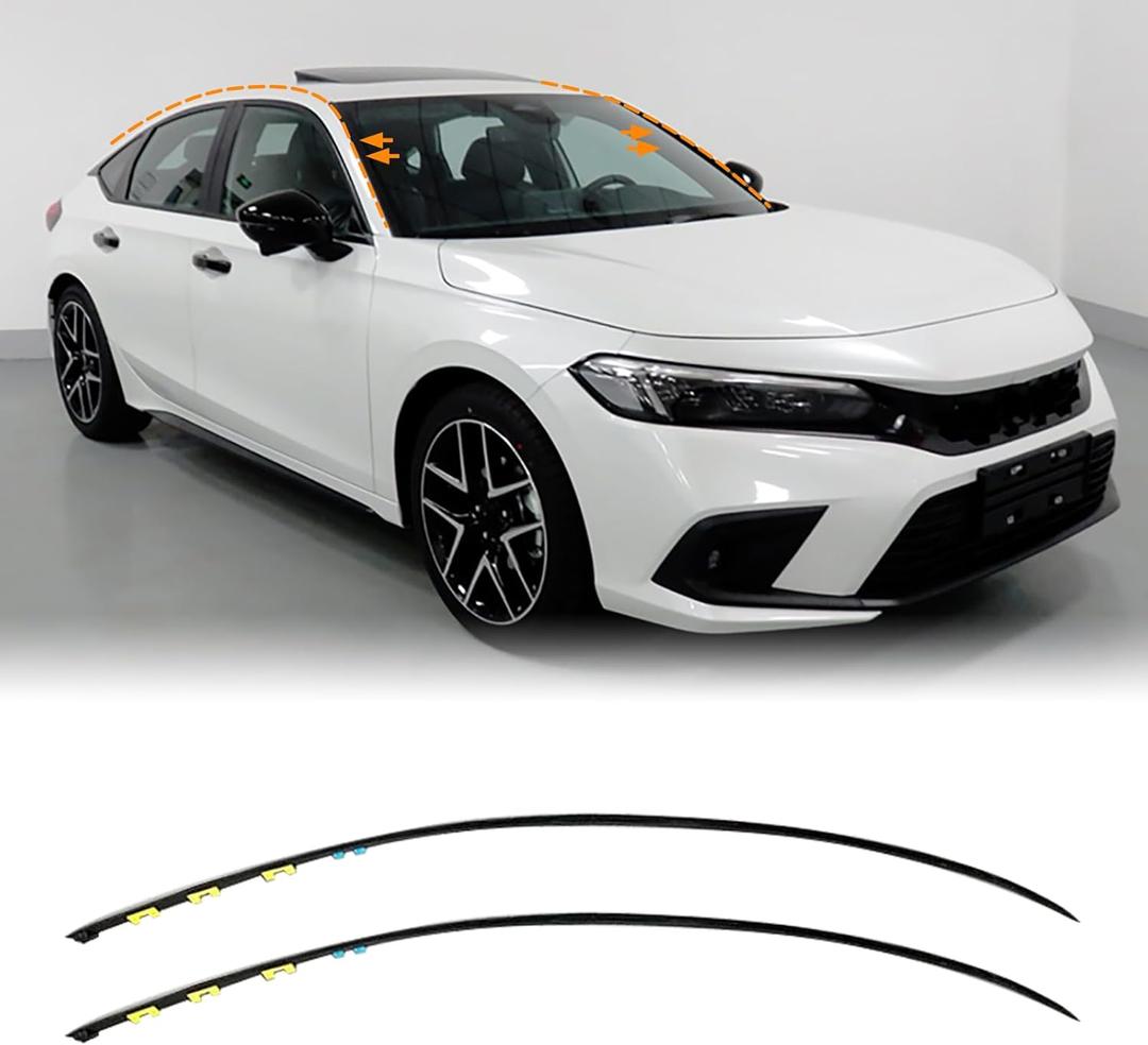 SAOKNCE Drip Side Molding Compatible with 2006-2011 Honda Civic Left & Right Set Replace# 73158-SNA-013 73168-SNA-013