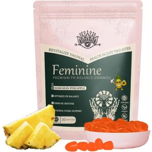 Premium Feminine Balance Gummies for Women,Hawaiian Pineapple Gummy for Womens Health & Wellness - Immune Support - Vegan, Gluten-Free & Halal, 60 Gummies, 60 Count (1)