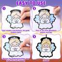 36 Sets Christmas Nativity Window Art Suncatcher Kits, Diamond Art Ornament Kits with Ropes, Gem Suncatcher Fun Gemstone Sun Catcher, Diamond Crafts Gift