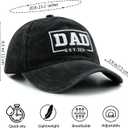 Funny Mom and Dad Est 2025 Hats, Gifts for New Parents, New Mom and Dad Hats, 3D Embroidered Adjustable Baseball Cap (Black, XXL)