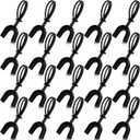 Dunzy 20 Pcs Strapped Mouth Guard Football Sports Mouthguard No Boil Mouthguard Adult Youth Football Mouthpiece Mouth Protector for Boxing Lacrosse Hockey Taekwondo (Black)