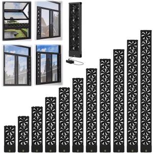 29.13''–33.86'' Vertical Sliding Window Exhaust Fan, Single-Way Vent Fan with No Drill Retractable Mount & Adjustable Speed, Great for Kitchen, Bathroom, Apartment, Smoky Hot Areas, 29.13-33.86in/74-86cm