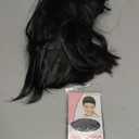 Bettecos Unisex Black Wig with Bangs Short Straight Black Bob Wig for Mens Halloween Costumes Cosplay Party (Black)