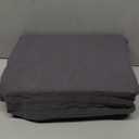 EVERLY Linen Sheets Set King Size,100% French Stonewash Pure Linen Bed Sheets,4Pieces (1Flat Sheet,1Fitted Sheet,2Pillowcase) Suitable for Hot Sleepers,Deep Pocket Natural Bedding Set-Dark Grey