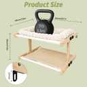 Teabelle Double Layer Cat Window Perch with 3 Interchangeable Mats, Bedside Sleeper, Adjustable Solid Wood Tree Cat Hammock for Small & Medium Breeds, Sturdy Window Bed(Plush, Sisal, Canvas)