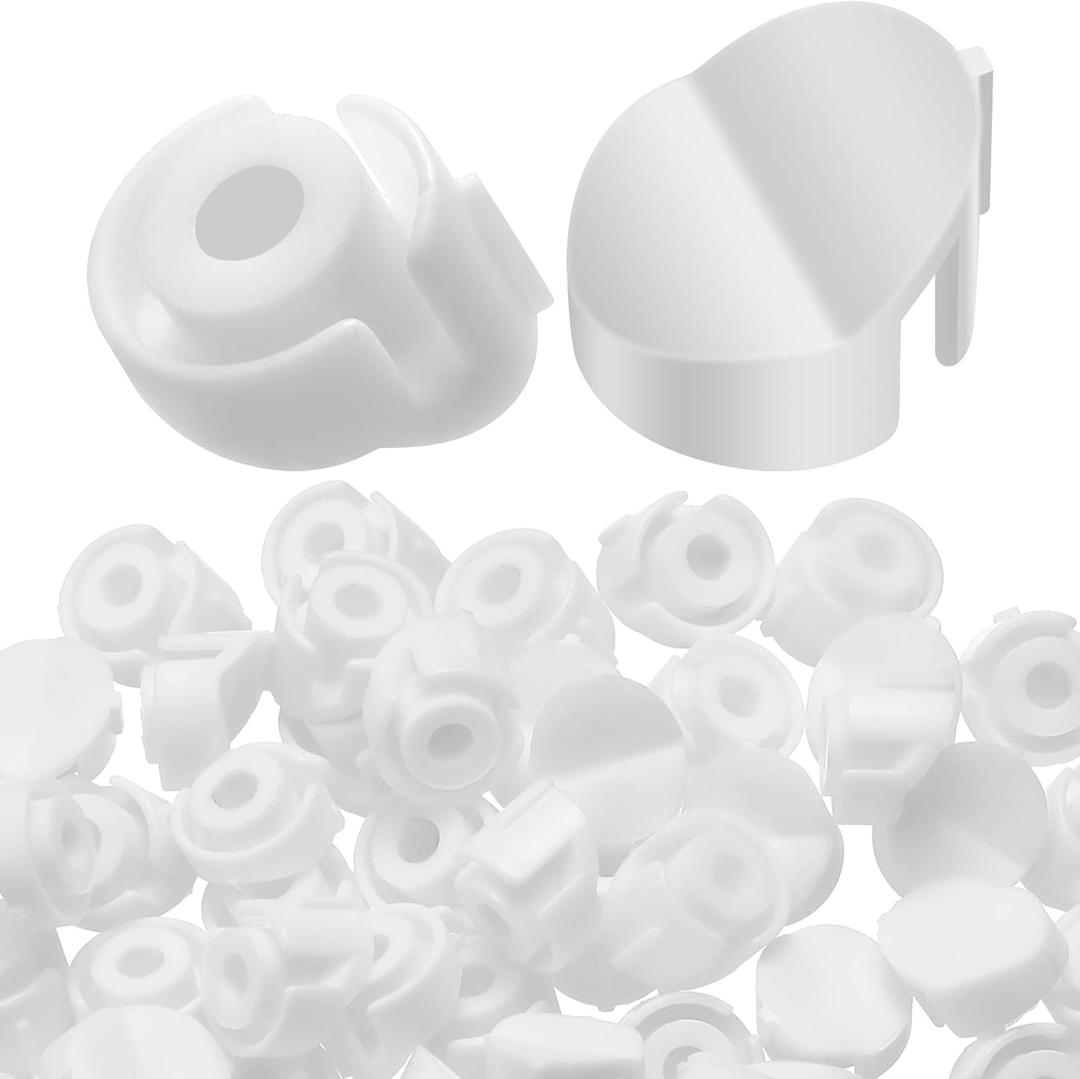 Wonderjune 50 Pcs Door Screw Hole Plugs Entry Door Frame Plugs Plastic,White(Diameter 1/4 x 5/16 Inch,Compatible with Odl/Western Reflection)