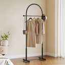 Black Arch Garment Rack, Freestanding Metal Clothing Rack