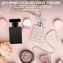 Luxsego Perfume Bottle Atomizers with Funnels, 30ML1oz Refillable Perfume Spray, Empty Spray Bottle Glass Cologne Atomizers for Travel, Handbag or Date, With Storage Bag(Transparent and Black 4Pcs)