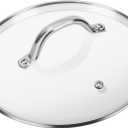 9.1 InchTempered Glass Lid Replacement for Instant Pot 6 Quart, Electric Pressure Cooker Pot Lid Accessories, Slow Crock Cooking Pot Lid Mit Stainless Steel Handle and Rim