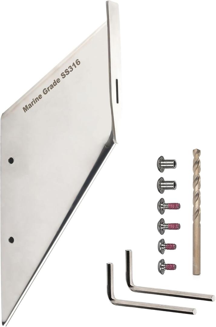 27211 Boat Skeg Guard Repair Kit Compatible with Mercury Mariner 75 90 115 135 150 175 200 225 250 300 HP Outboard Marine Models Material Stainless Steel