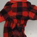 Dog Pajamas for Small Dogs Red Plaid Dog Pjs Soft Flannel Pjs Christmas Pajamas Pet Clothes Warm and Cozy (S) (Small (Back:12"))