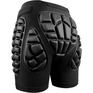 Soared 3D Protection Hip Butt EVA Paded Short Pants Protective Gear Guard Impact Pad Ski Ice Skating Snowboard Black, M