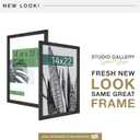 MCS Studio Gallery 14x22 Poster Frame Black Woodgrain Engineered Wood, Vertical & Horizontal Wall Hanging Large Picture Frame for Photos, Posters & Art Prints (1-Pack)