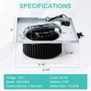 S97015157 Bathroom Fan Motor Assembly for Broan NuTone 676-D/2676F-A 680 680FL 674 HD50 674-A 684NT-A 680FLT NT100C 110RDF 672SP 646D DX110 Bathroom Exhaust Fan Replacement