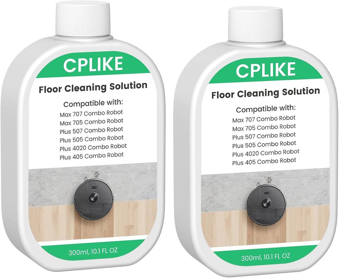 Floor Cleaning Solution Comaptible with Roomba Plus 405 Plus 505 Max 705 Combo Robots, Mopping Concentrate for 400 (4000), 500 & 700 Series, 10.1 fl oz, 2 Pack