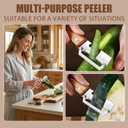 2PCS Multi-Functional Vegetable Peeler, Stainless Steel Ultra Sharp Blade with Wooden Handle, Fruit & Potato Peeler with Built-in Bottle Opener for Kitchen Use