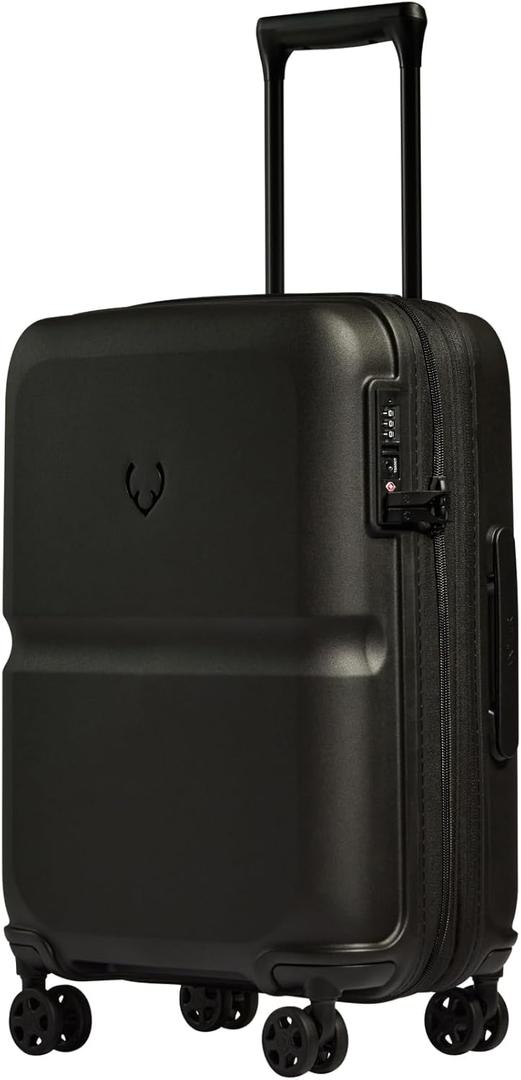 ANTLER - Single Stripe Hardside Carry On Luggage, 21.7x14.2x9.1 Inch 40L, Lightweight, 4 Spinner Wheels - Adjustable Handle, Expandable, Small Suitcase Airline Approved, TSA Lock - Black