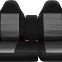 SAPUBK Custom-Fit Front Seat Covers Replace for 1997-2000 Ford F-150 40/60 Split Bench with Opening Center Console, Knitted Fabric Composite Soft Foam Lining Airmesh Breathable Seat Cover Cushion