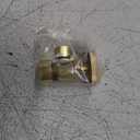 Westbrass Round Handle Angle Stop Shut Off Valve, 1/2" Copper Pipe Inlet with 3/8" Compression Outlet, Polished Brass, D105-03