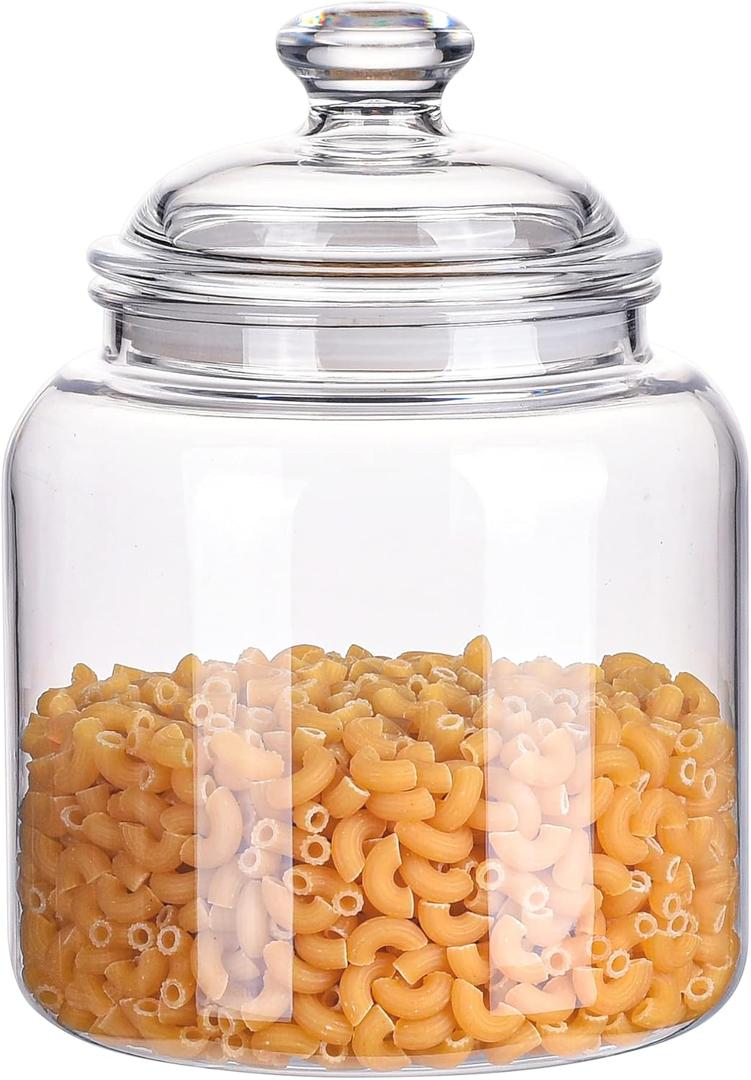 50 oz Small Unbreakable & Dishwasher Safe Airtight Food Storage Jar | Premium Plastic Shatterproof Apothecary Jars | An ideal Canister Container for Coffee, Cereal, Tea, Spices, Snack, Bath Salt