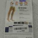 Truform 20-30 mmHg Compression Stockings for Men and Women, Thigh High Length, Dot Top, Closed Toe, Brown, Medium (Medium (1 Pair))