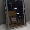 LED Bathroom Mirror, 16 x 24 Inch Anti-Fog Wall Mirror with Lights Stepless Dimmable, Lighted Bathroom Mirrors for Wall, Rectangle Bathroom Vanity Mirror with Front and Backlight, Vertically Only