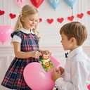 HOWAF Valentines Day Gift for Kids, 24 Pack DIY Jungle Animals Dinosaurs Wood Painting Craft Kit with Cards Paint Pens, Valentine Exchange Gift Cards for Classroom School Party Favors