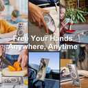 Hiooloon for Samsung Galaxy S25 Ultra Magnetic Case Clear Compatible with MagSafe, Built-in 2-Way Kickstand [Horizontal & Vertical Stand] Crystal Clear Slim Fit Rugged Cover (Clear)