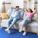 Yes4All EVA Interlocking Mats, Puzzle Floor Tiles, Foam Floor Padding with Border for Furniture, Home Space, Living Room, Garage 11,15,32,99 SQFT (Blue)