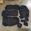 Car Cloth Seat Cover, Car Seat Covers Full Set Breathable and Soft Cloth Seat Cover Universal Fit for Cars Black
